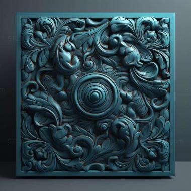 Patterns and decorations stl blue 1 3d model